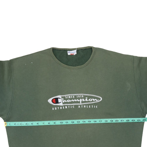 Champion Men’s Green XL Pullover Sweatshirt Retro Sports Style
