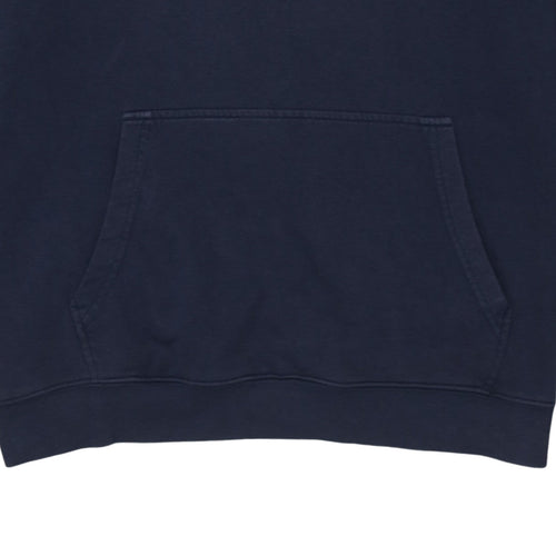 Fila Men Blue Pullover Hoodie L Sports Logo Graphic Sweatshirt
