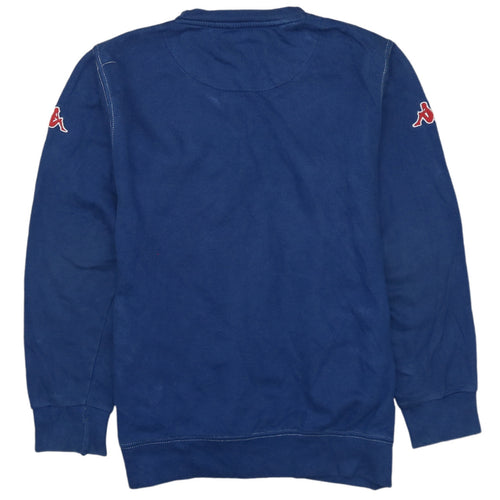 Kappa Boys Blue Crew Neck Pullover Sweatshirt Size 12 Years Cotton Blend