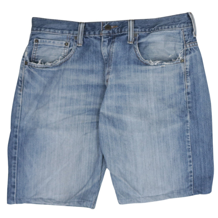 Levi's 569 Men's Blue Denim Distressed Relaxed Fit Shorts 33in