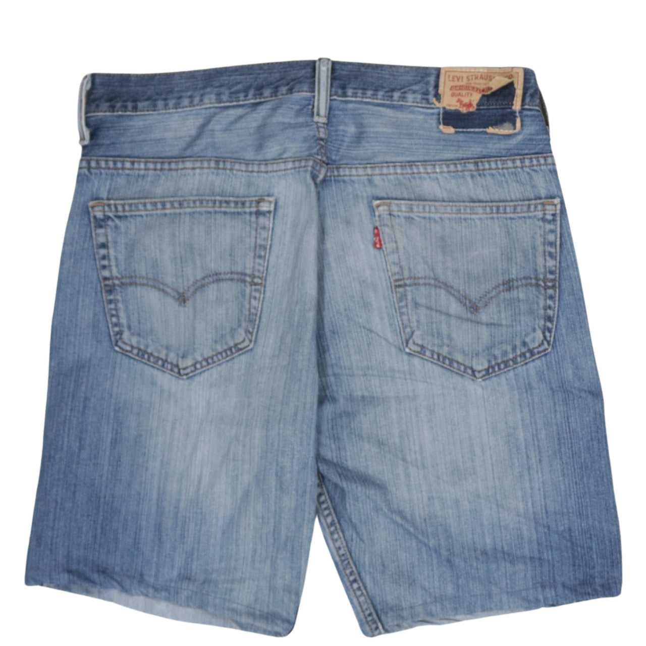 Levi's 569 Men's Blue Denim Distressed Relaxed Fit Shorts 33in