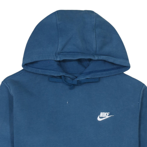 Nike Men's Blue Pullover Hoodie M Regular Fit Fleece Sweatshirt