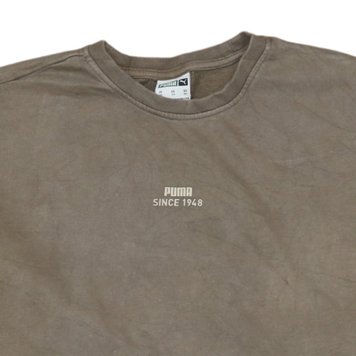 Puma Men's Brown XS Crew Neck Pullover Sweatshirt