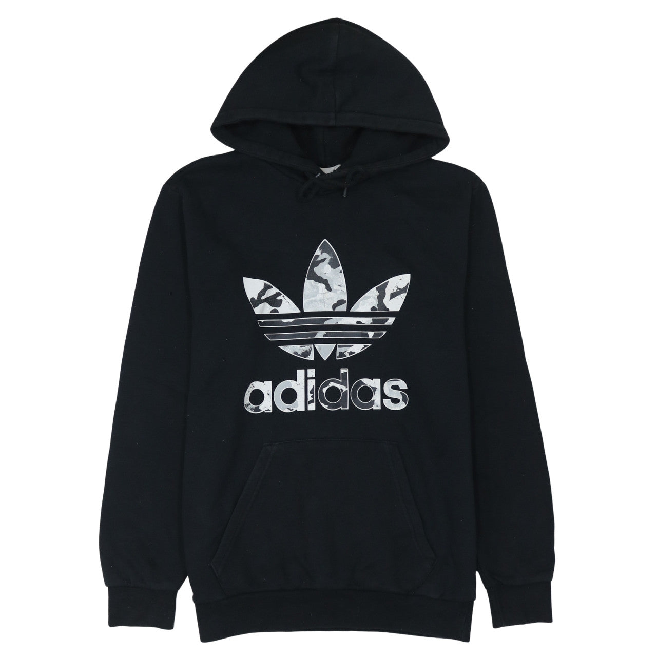 Adidas Men's Black Hoodie Small Pullover Fleece Logo Sportswear