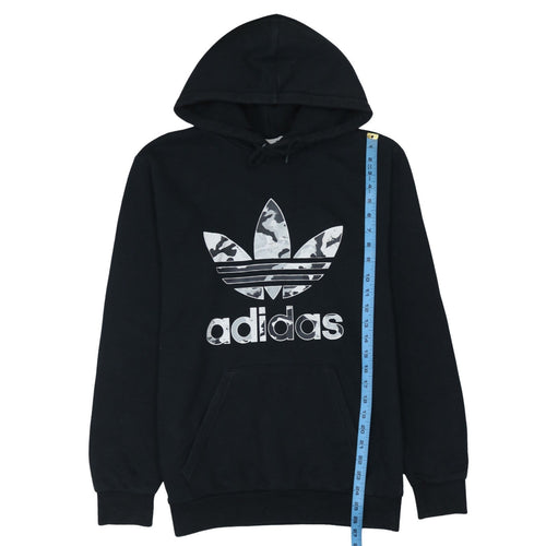 Adidas Men's Black Hoodie Small Pullover Fleece Logo Sportswear