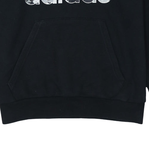 Adidas Men's Black Hoodie Small Pullover Fleece Logo Sportswear