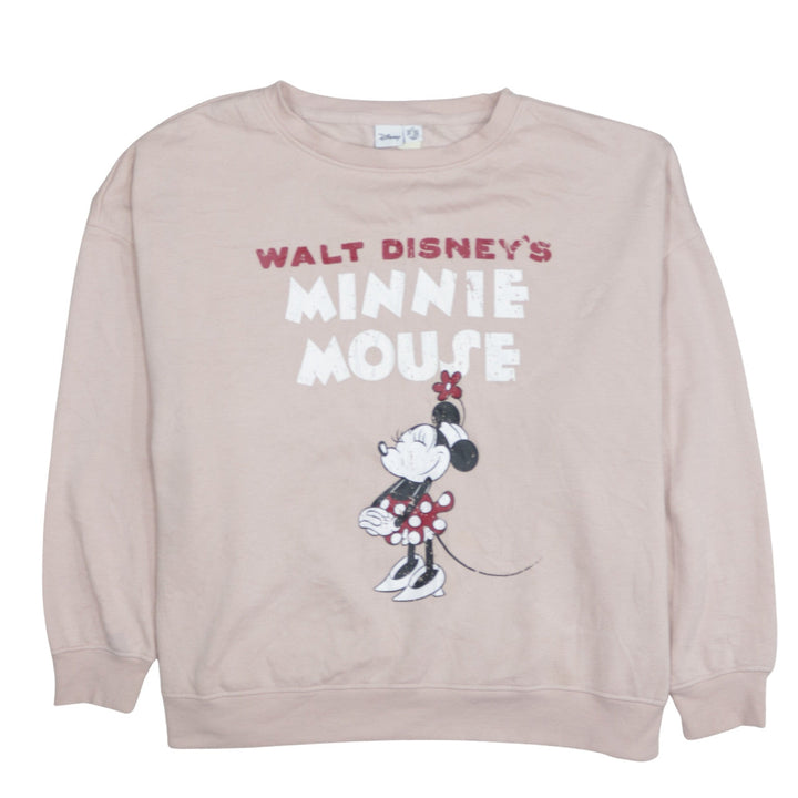 Disney Primark Women Beige Minnie Mouse Pullover Sweatshirt 2XL