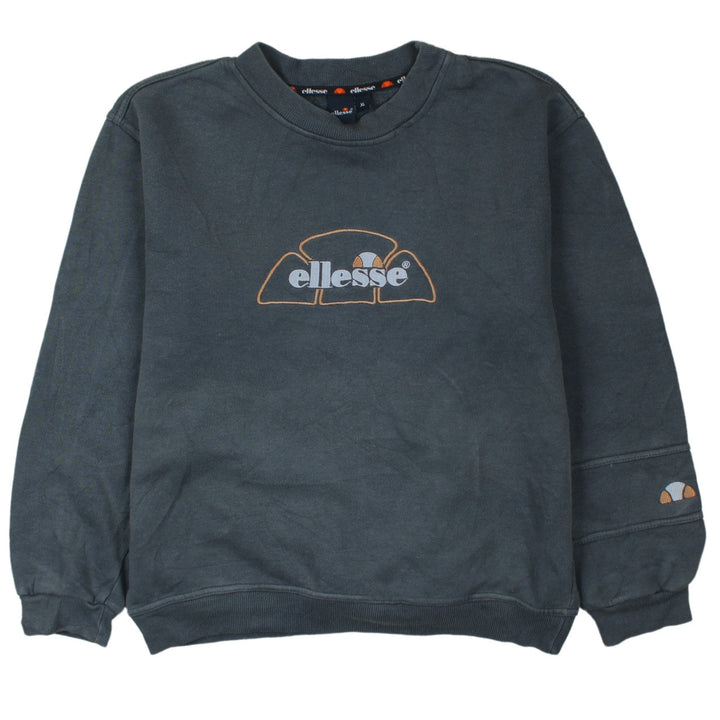 Ellesse Womens Black XL Pullover Sweatshirt Logo Crew Neck Casual