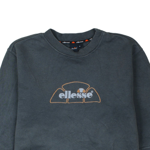 Ellesse Womens Black XL Pullover Sweatshirt Logo Crew Neck Casual