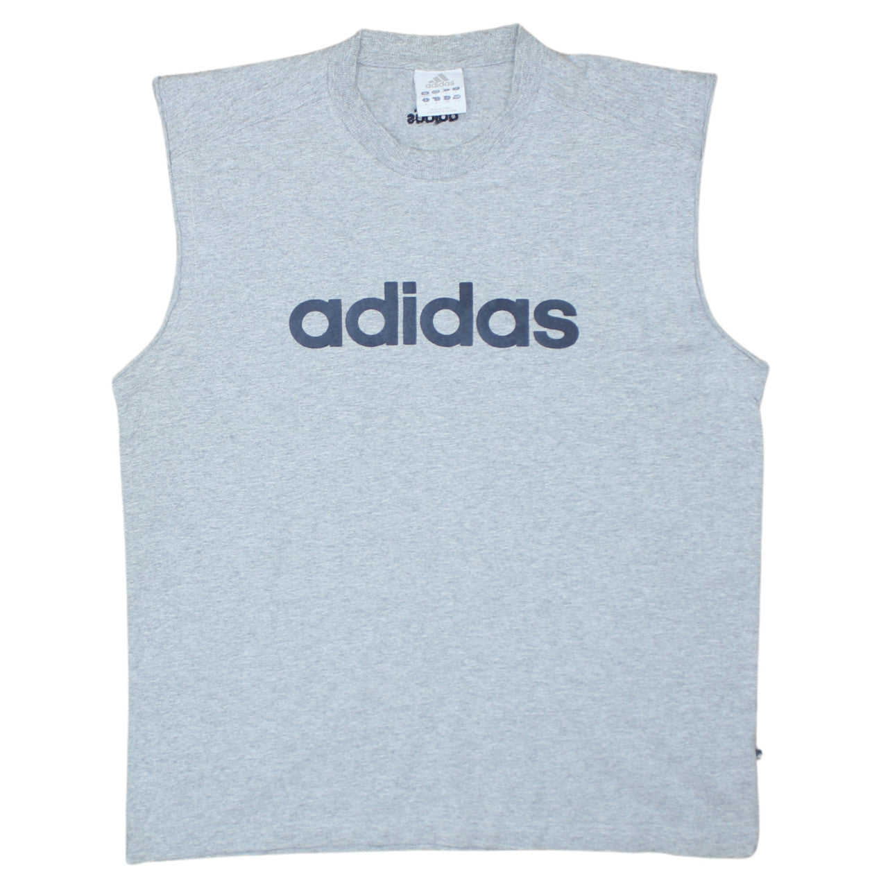 Adidas Men Grey Sleeveless Crew Neck Regular Fit Sports Top L