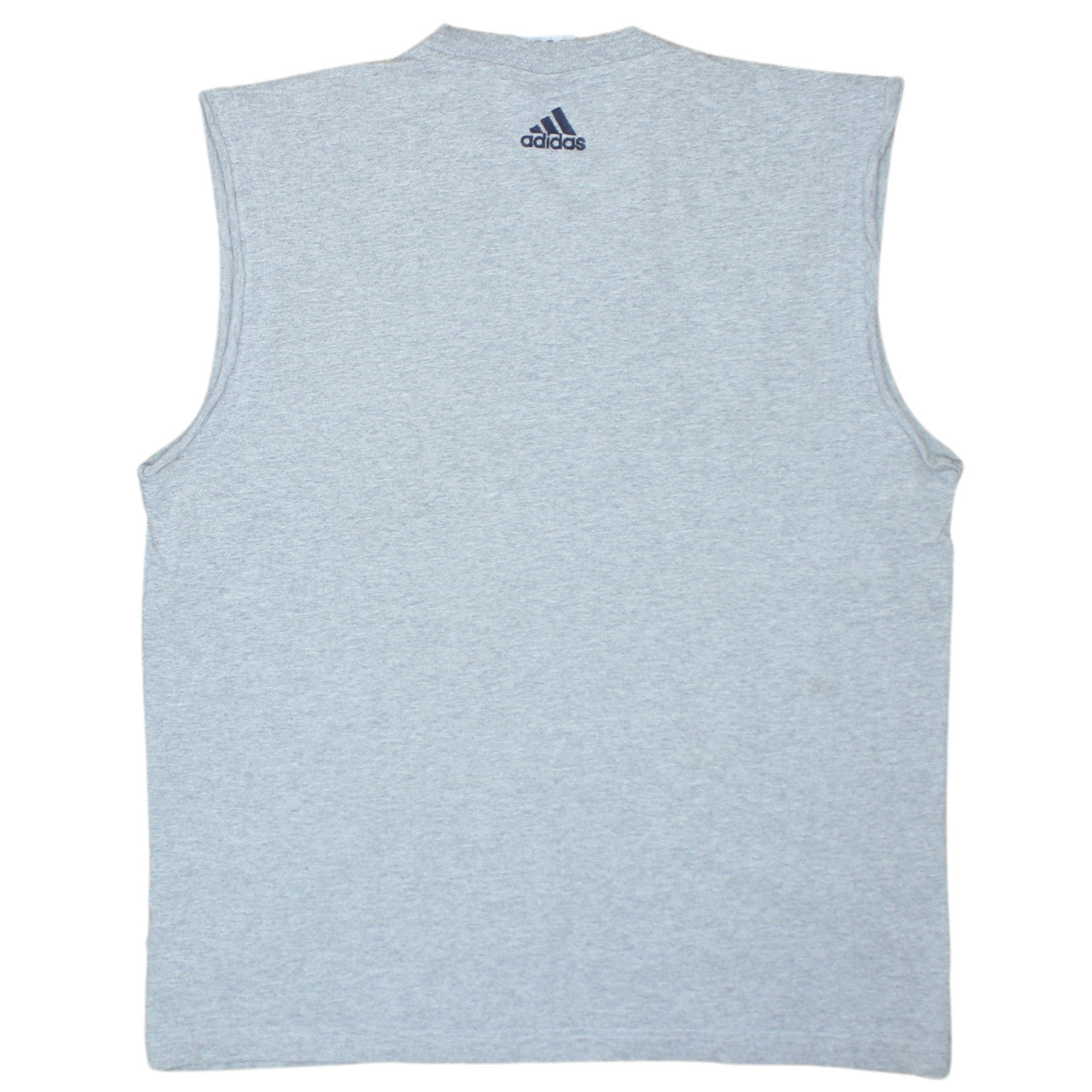 Adidas Men Grey Sleeveless Crew Neck Regular Fit Sports Top L