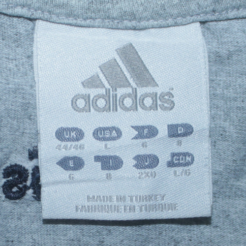 Adidas Men Grey Sleeveless Crew Neck Regular Fit Sports Top L
