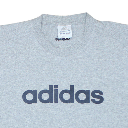 Adidas Men Grey Sleeveless Crew Neck Regular Fit Sports Top L