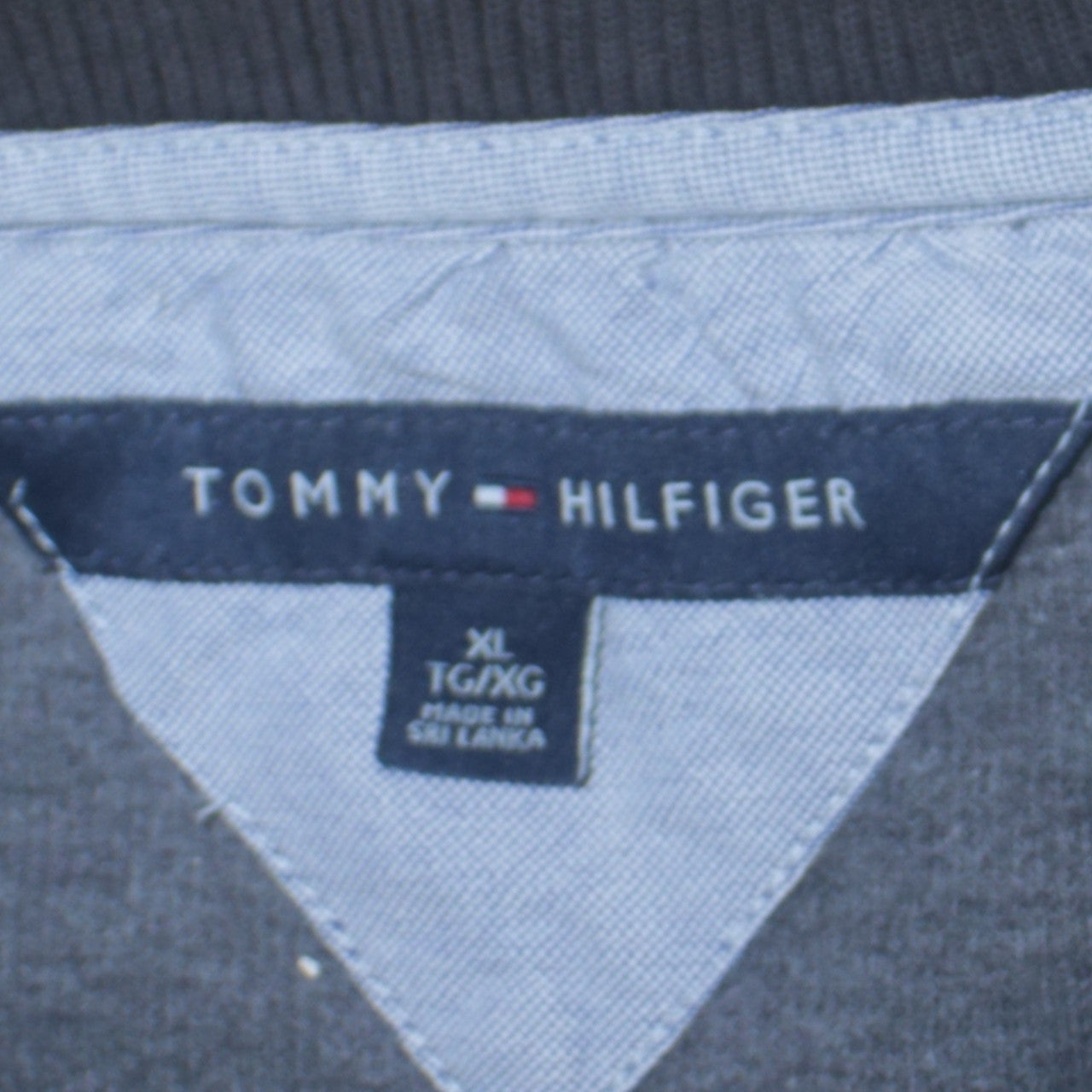 Tommy Hilfiger Men's Grey XL 1/4 Zip Cotton Collared Jumper