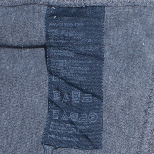 Tommy Hilfiger Men's Grey XL 1/4 Zip Cotton Collared Jumper