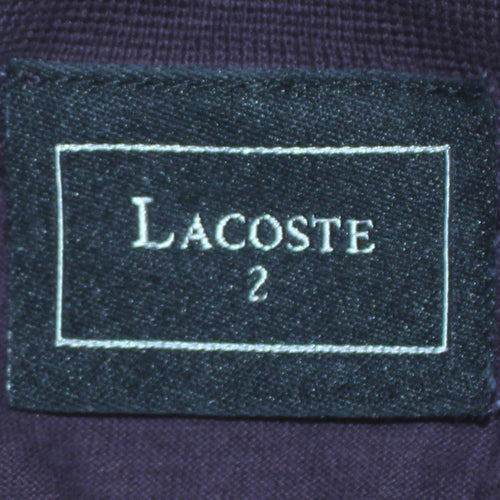 Lacoste Men's Purple Roll Neck Long Sleeve Cotton Top XS