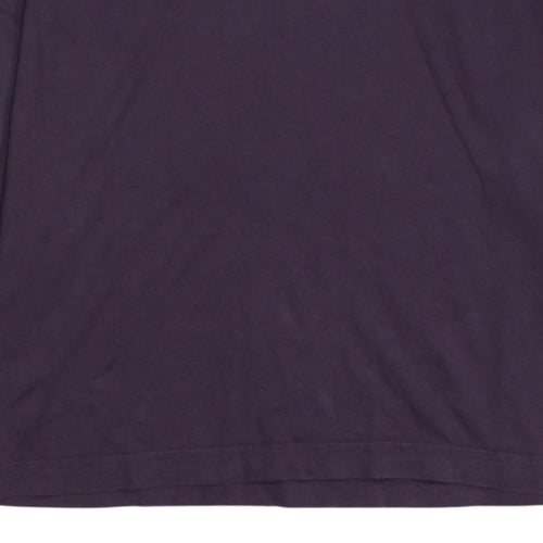 Lacoste Men's Purple Roll Neck Long Sleeve Cotton Top XS