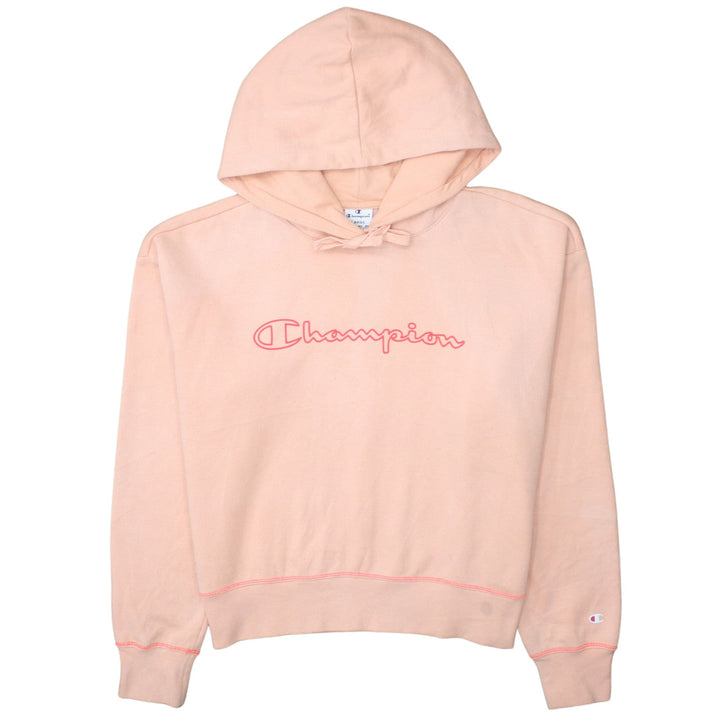 Champion Women's Peach Pink Pullover Hoodie Size L Cotton Blend