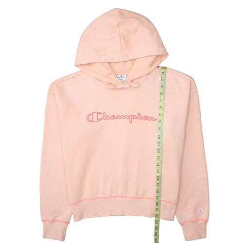 Champion Women's Peach Pink Pullover Hoodie Size L Cotton Blend