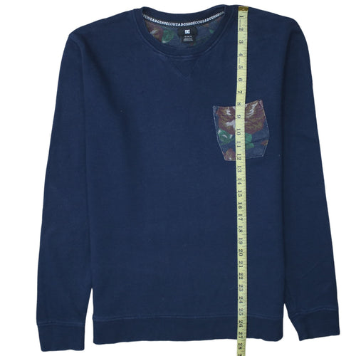 DC Men's Blue Crew Neck Sweatshirt M Regular Fit Pullover