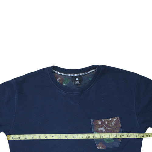 DC Men's Blue Crew Neck Sweatshirt M Regular Fit Pullover