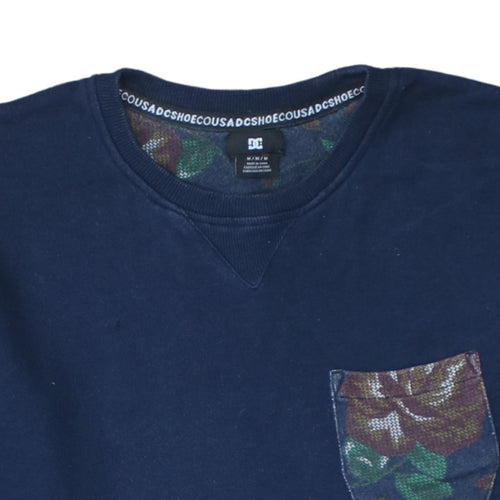 DC Men's Blue Crew Neck Sweatshirt M Regular Fit Pullover