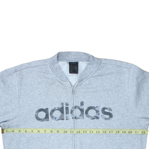 Adidas Men's Grey Full Zip Track Jacket Size M Regular Fit