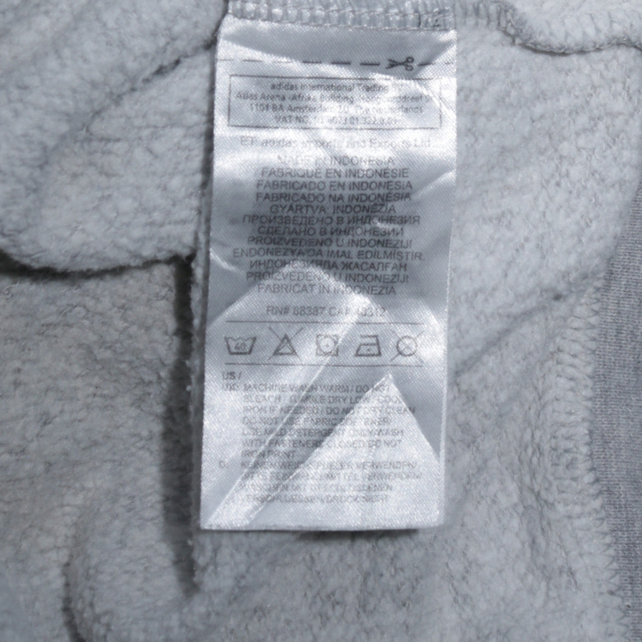 Adidas Men's Grey Full Zip Track Jacket Size M Regular Fit