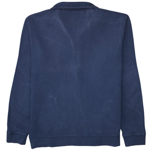 Lee Men Blue XL Full Zip Cotton College Sweatshirt