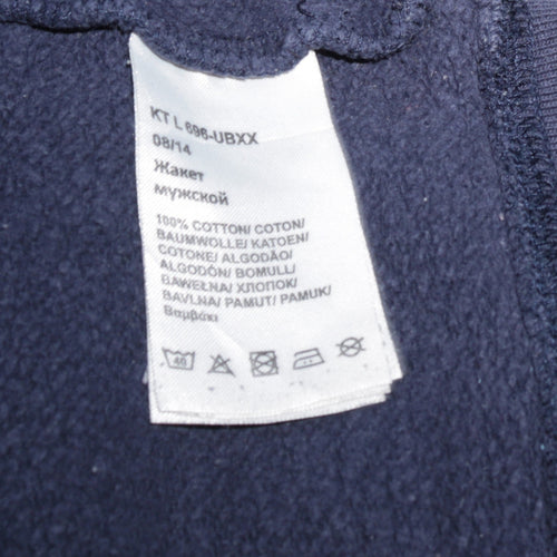 Lee Men Blue XL Full Zip Cotton College Sweatshirt