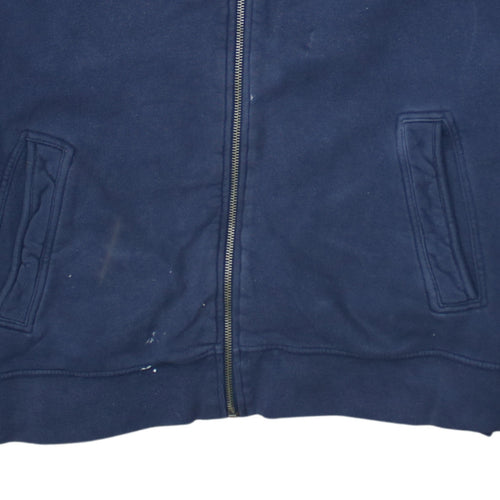 Lee Men Blue XL Full Zip Cotton College Sweatshirt