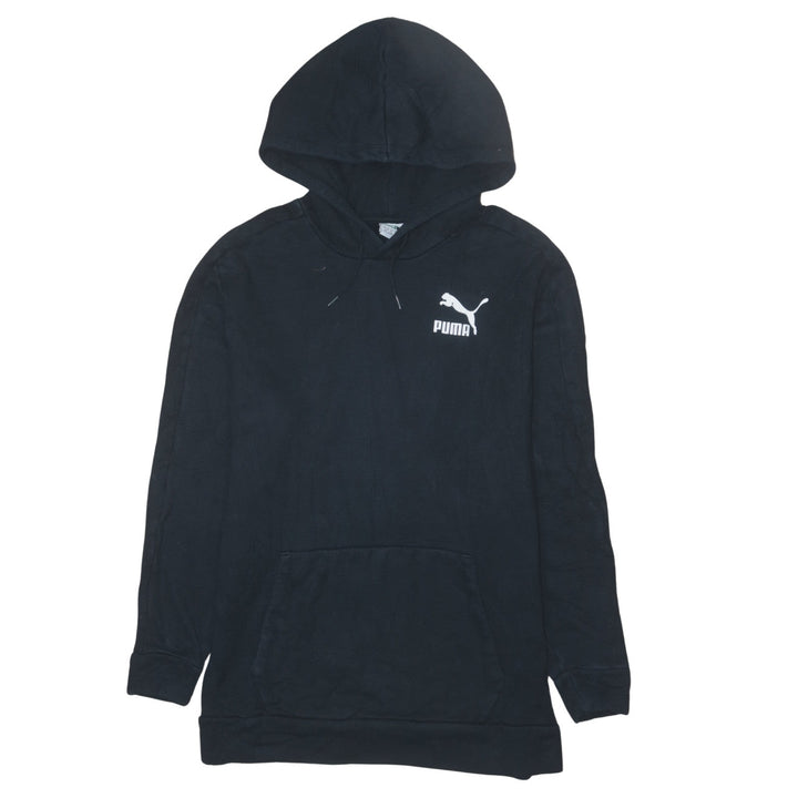 Puma Men's Black Pullover Hoodie Size S Logo Fleece Sweatshirt