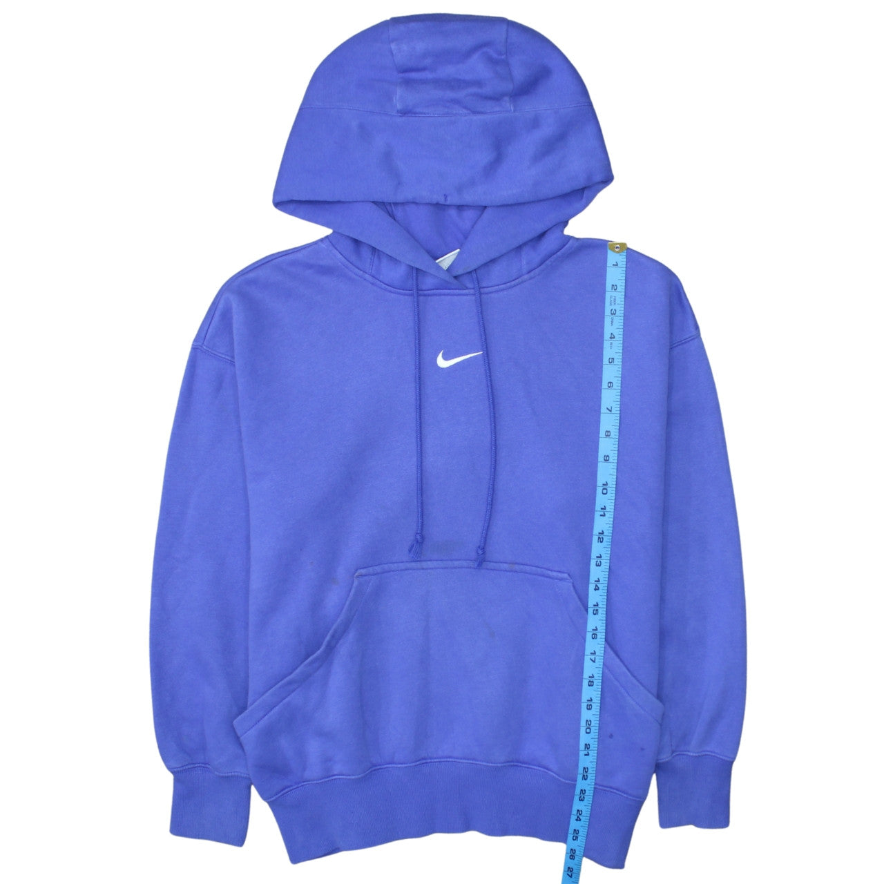 Nike Women's Blue Pullover Hoodie Small Embroidered Logo Casual