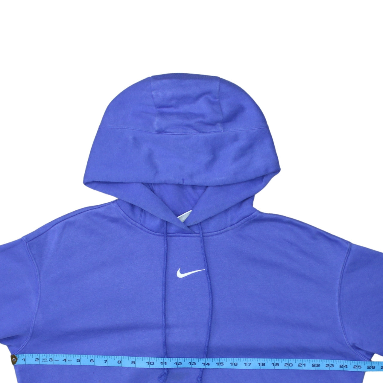 Nike Women's Blue Pullover Hoodie Small Embroidered Logo Casual