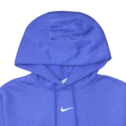 Nike Women's Blue Pullover Hoodie Small Embroidered Logo Casual