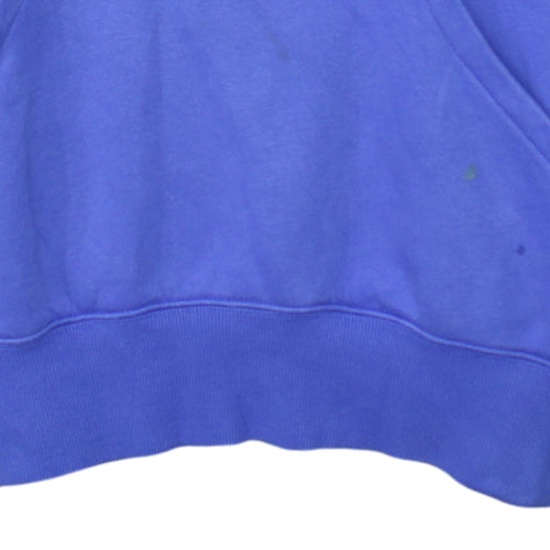 Nike Women's Blue Pullover Hoodie Small Embroidered Logo Casual