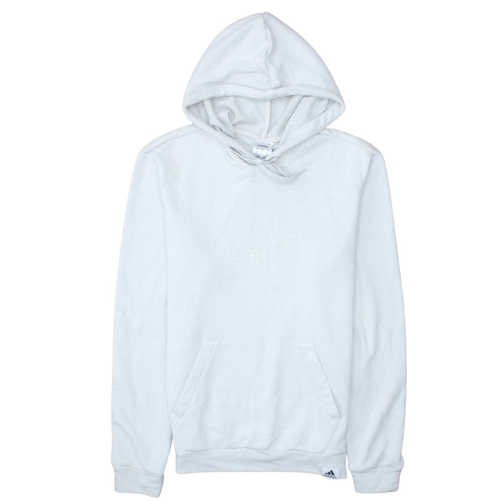 adidas Men's White Pullover Hoodie Small Sports Cotton Blend