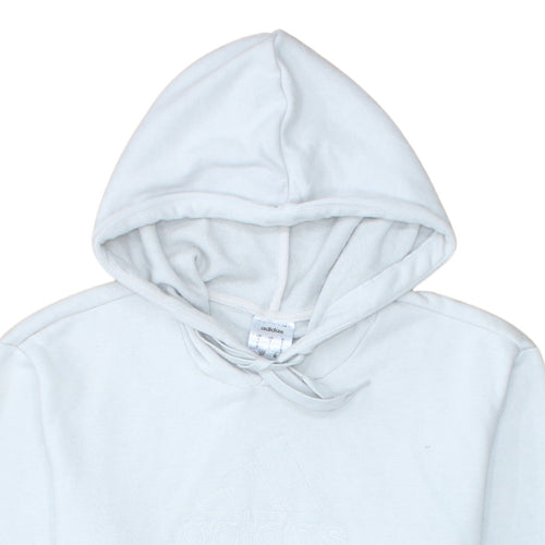 adidas Men's White Pullover Hoodie Small Sports Cotton Blend