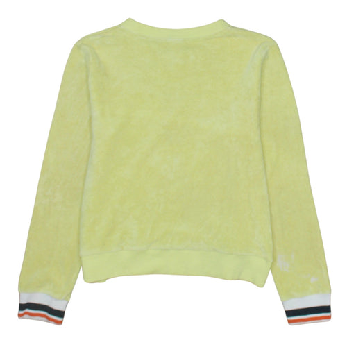Nike Womens Yellow Crew Neck Pullover Sweatshirt Size M Cotton Blend