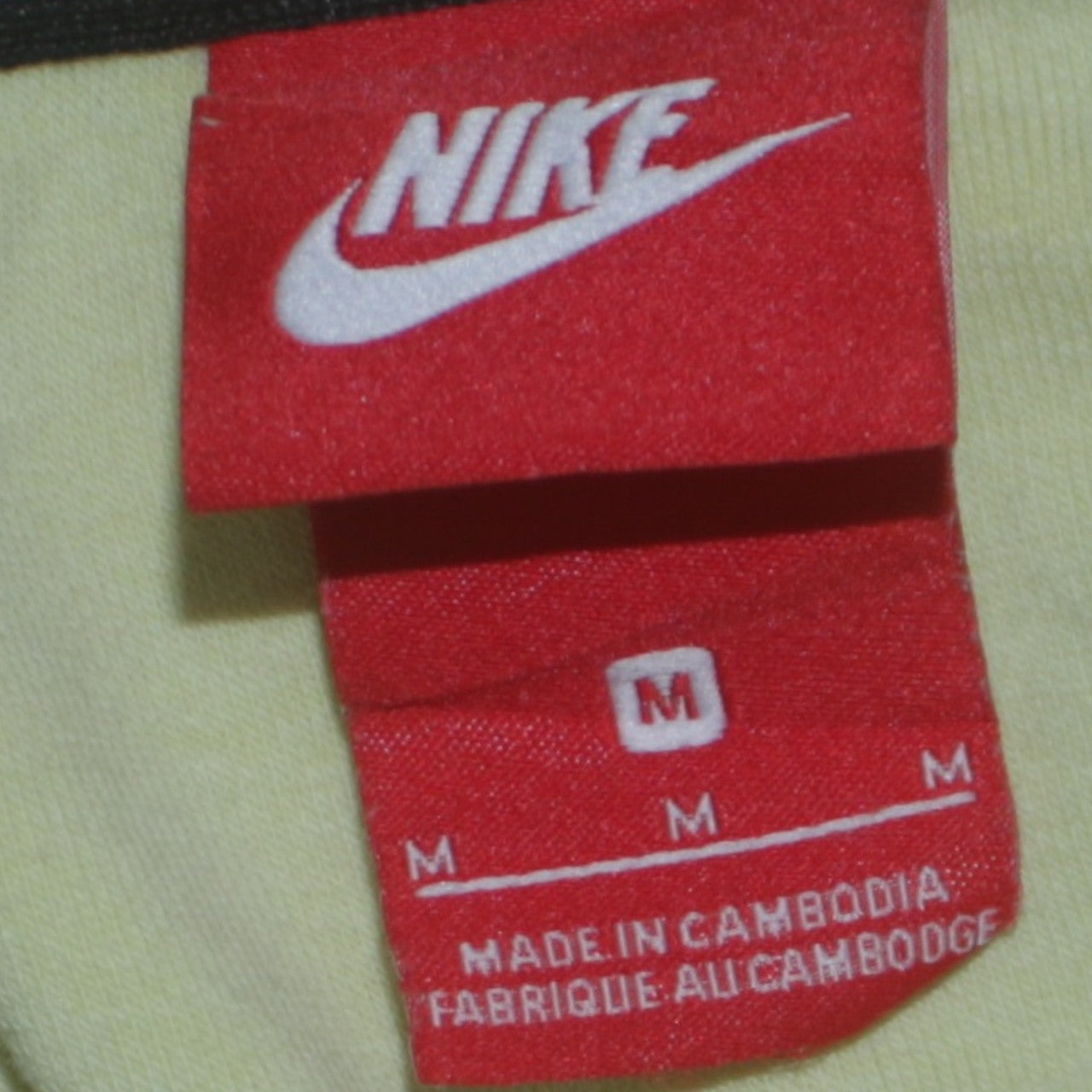 Nike Womens Yellow Crew Neck Pullover Sweatshirt Size M Cotton Blend