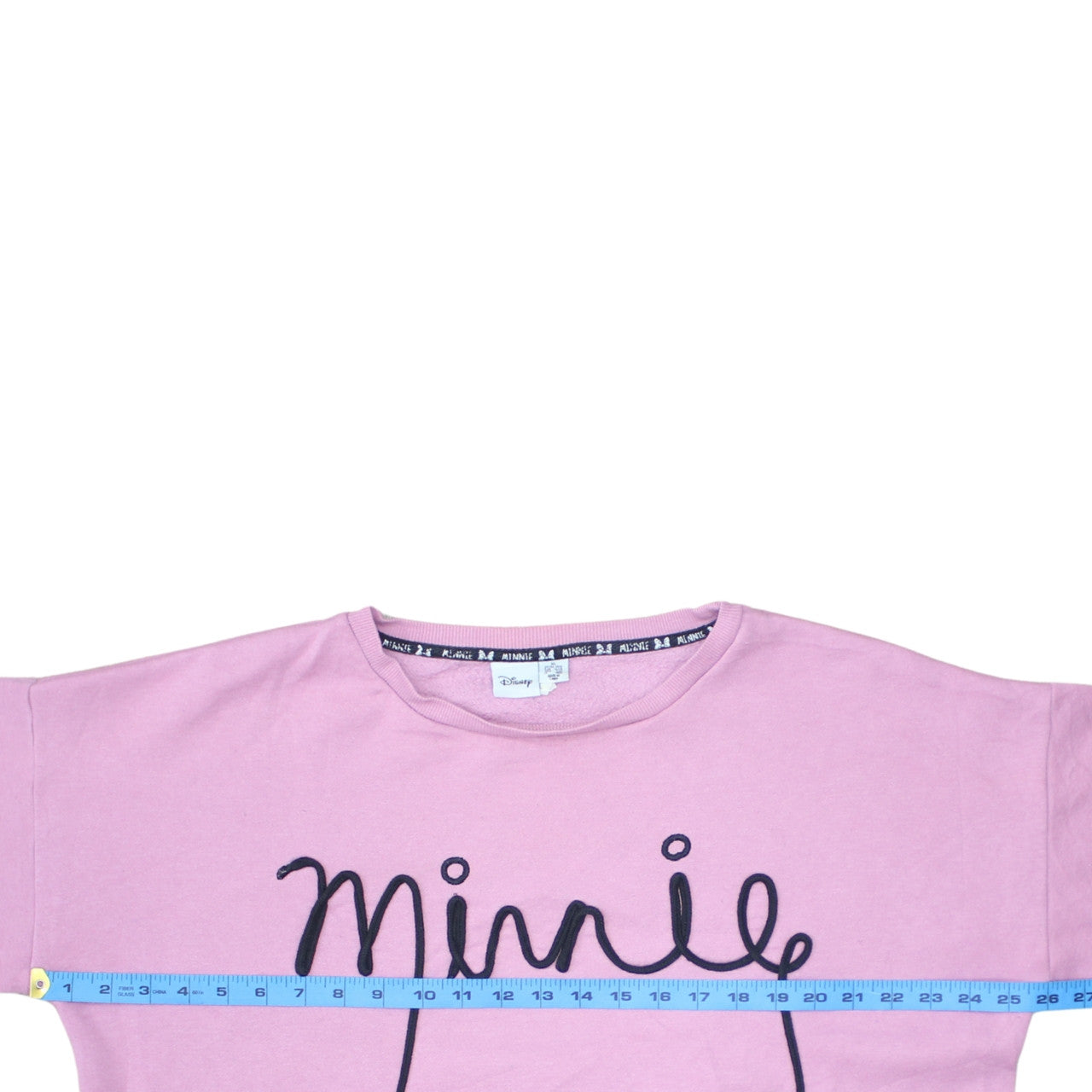 Disney Women Pink Minnie Sweatshirt XL Relaxed Fit Cotton Blend