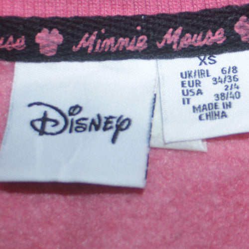 Disney Women Pink Minnie Sweatshirt XL Relaxed Fit Cotton Blend
