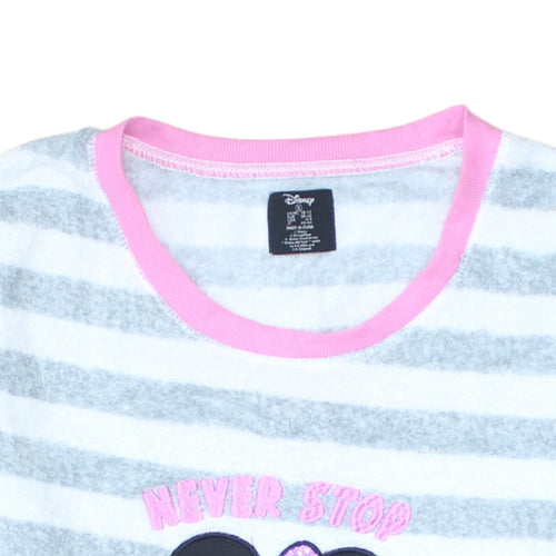 Disney Women's Grey Minnie Mouse Fleece Nightshirt Size 10-12