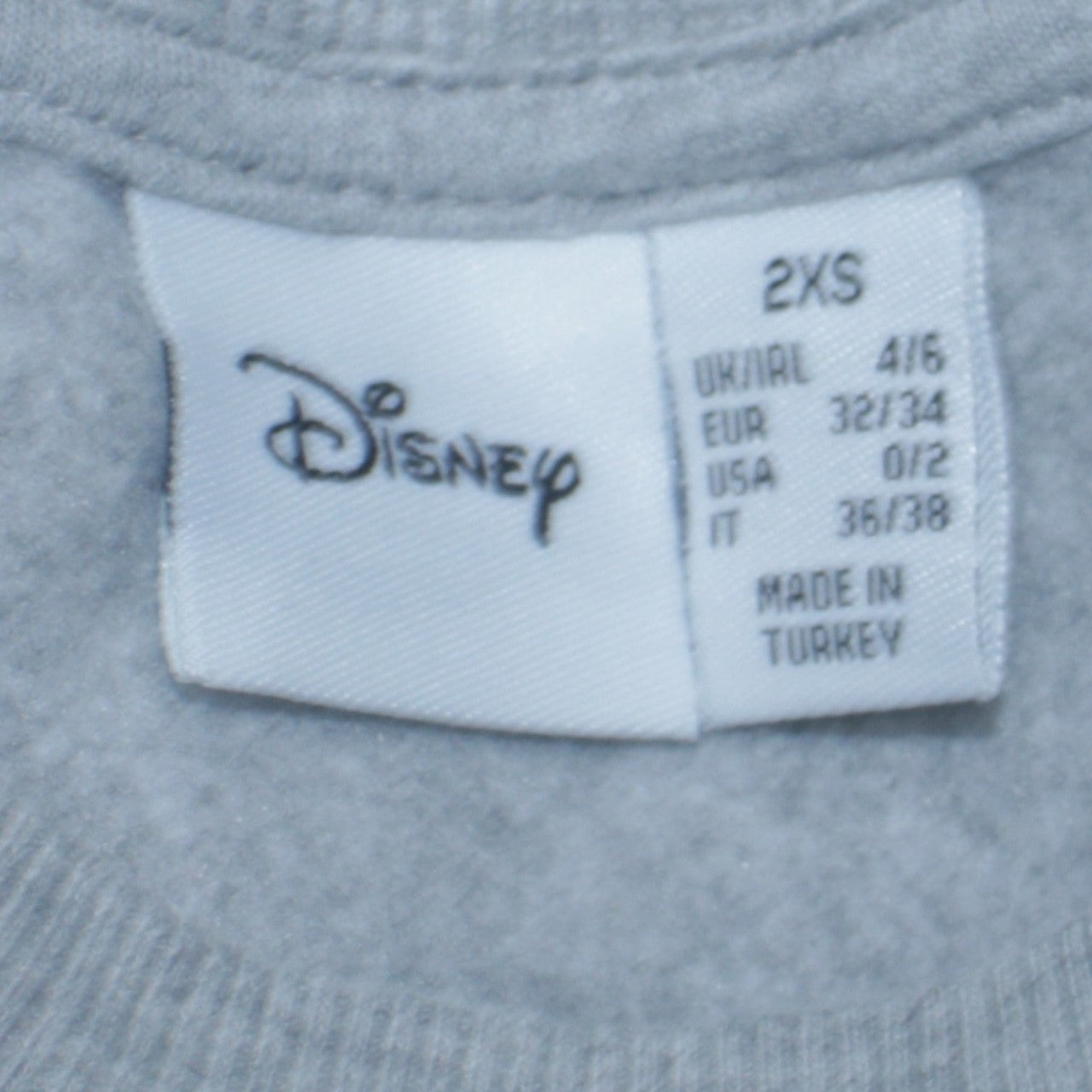 Disney Women Grey Mickey Mouse Graphic Pullover Sweatshirt 2XS
