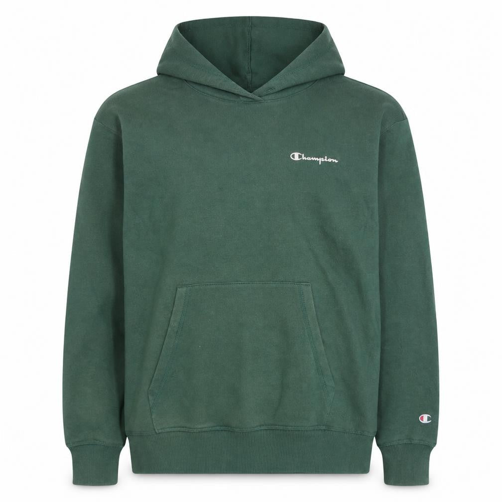 Champion Men's Green Pullover Hoodie Size S Logo Fleece Sweatshirt