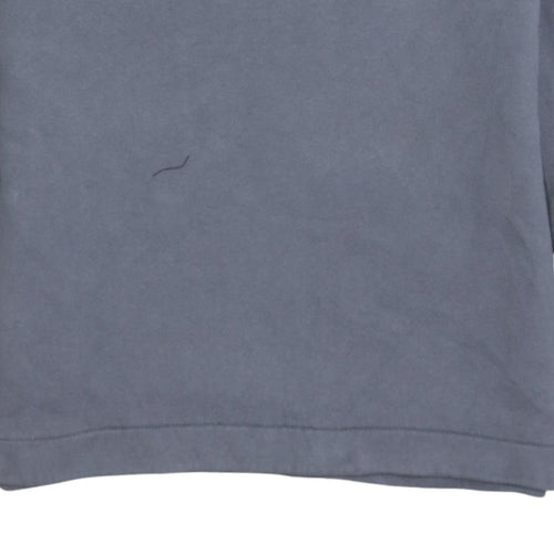 Nike Men's Grey Small Pullover Sweatshirt Crew Neck Fleece Zip Detail