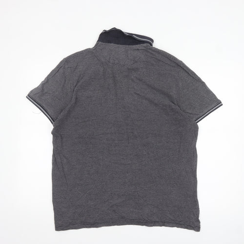 Ted Baker London Men's Grey Cotton Polo Shirt Size 6 3XL Classic Fit