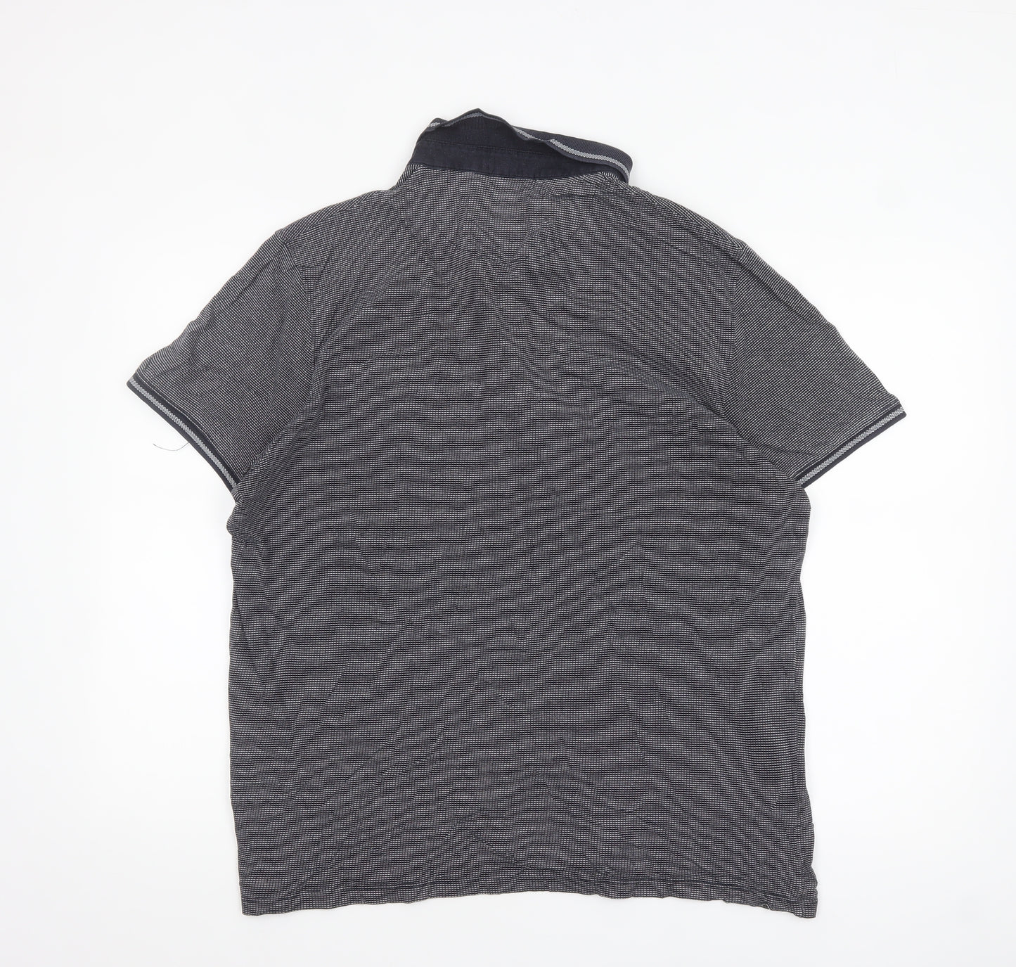 Ted Baker London Men's Grey Cotton Polo Shirt Size 6 3XL Classic Fit