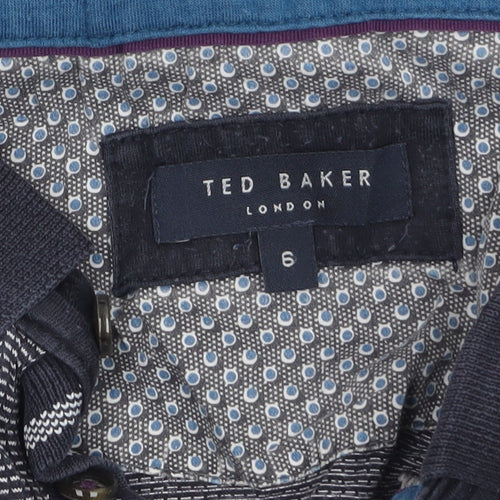 Ted Baker London Men's Grey Cotton Polo Shirt Size 6 3XL Classic Fit