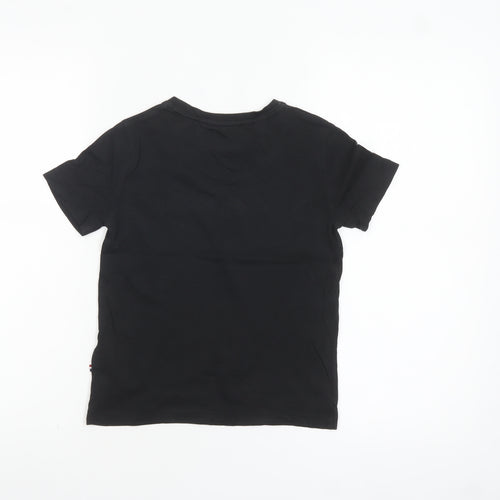 U.S. Polo Assn. Boys Black Logo T-Shirt 5-6 Years Cotton Crew Neck